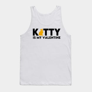 Kitty is my valentine (Black) Tank Top